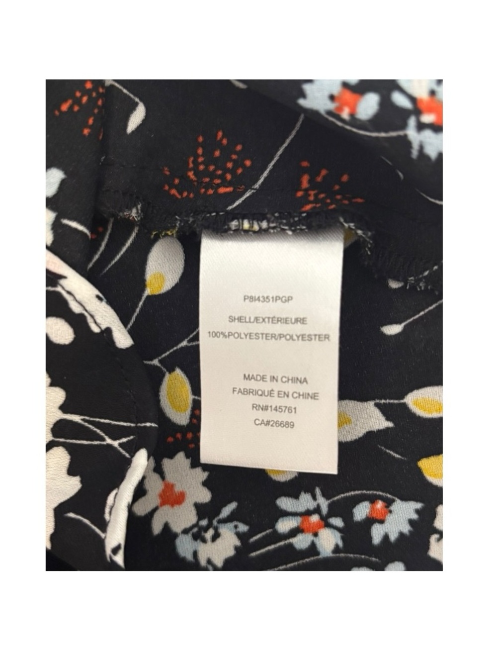 Parker Navy Floral Blouse - Picture 6 of 6